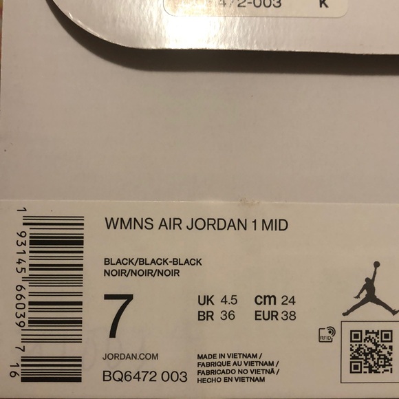 NIKE AIR JORDAN 1 MID SNEAKERS - Picture 10 of 10
